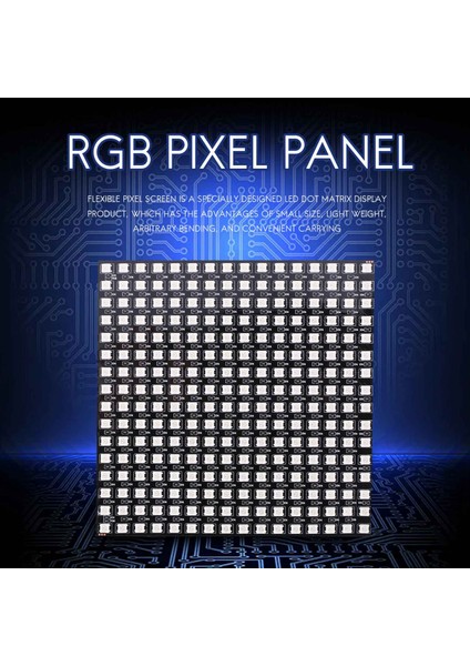 WS2812B LED Rgb Esnek Piksel Panel 16X16 Ayrı Ayrı Adreslenebilir Panel Işık LED Modül Ekranı (Yurt Dışından)