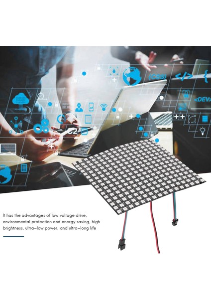 WS2812B LED Rgb Esnek Piksel Panel 16X16 Ayrı Ayrı Adreslenebilir Panel Işık LED Modül Ekranı (Yurt Dışından)