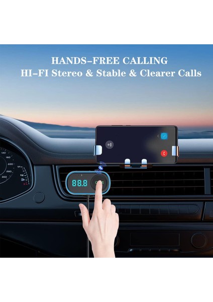 Araç Bluetooth Fm Verici Adaptörü, Araç Radyosu Bluetooth Hand-Free Arama, PD30W Qc3.0 Hızlı Şarj, Gürültü Engelleme (Yurt Dışından) fırsatları