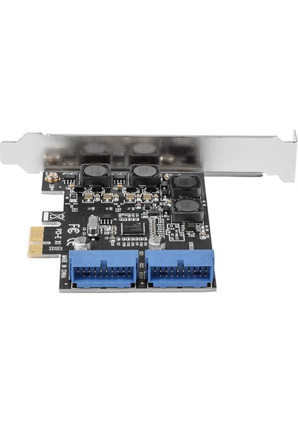 Pcıe Çift 2 Bağlantı Noktalı Genişletme Kartı 19PIN USB 3.0 Kartı Pcı-E - Pcı 20PIN Erkek Bağlantı Noktaları Adaptörü Masaüstü Için Genişletici Kart (Yurt Dışından)