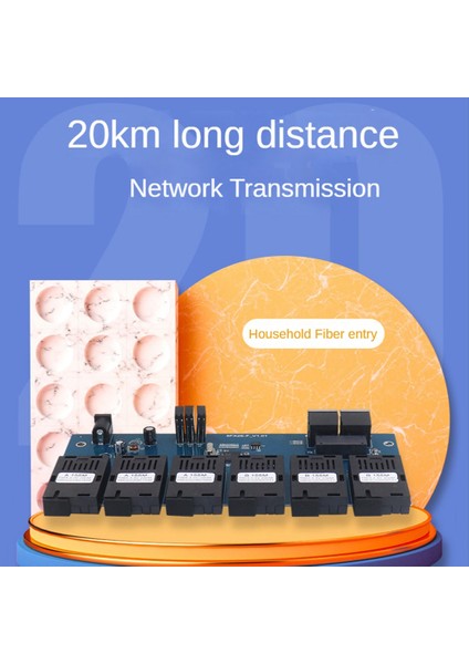 10/100M Tek Modlu Fiber Anahtarı Optik Ortam Dönüştürücü Pcba 6X155M Fiber Bağlantı Noktası 2 RJ45 Bağlantı Noktası 20KM Sc Hızlı Ethernet Anahtarı (Yurt Dışından)