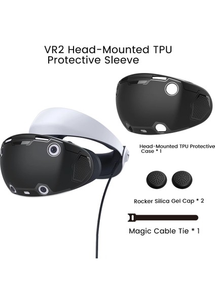 Ps Vr2 Aksesuarları Için Yumuşak Vr Silikon Koruyucu Ps Vr 2 Gözlükleri Için Kask Koruyucu Lens Kaplaması (Yurt Dışından)