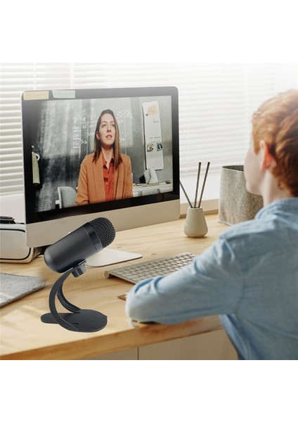 Masaüstü USB Mikrofon Pc Akıllı Telefon Için Profesyonel Kondenser Mikrofon Canlı Kayıt Video Konferans Oyunu / Mic (Yurt Dışından) fiyatları
