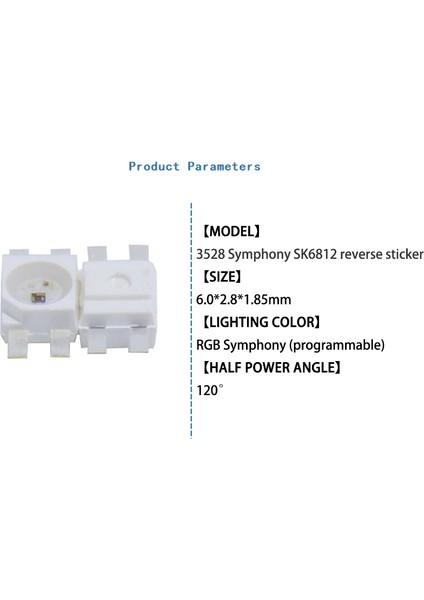 100 Adet SK6812 Mını-E Rgb (Benzer WS2812B) SK6812 3228 Smd Piksel LED Çip Bireysel Olarak Adreslenebilir Tam Renkli Dc 5 V (Yurt Dışından)