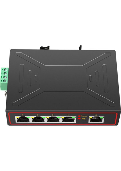 5 Port 100M Endüstriyel Ağ Anahtarı RJ45 Hub Internet Dağıtıcı RJ45 Anahtarı Tak ve Çalıştır Dın Ray Tipi Geliştirme Anahtarı (Yurt Dışından)