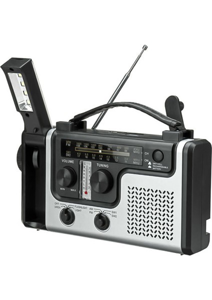 Açık Çok Fonksiyonlu Solar Radyo Taşınabilir Fm / Am Radyo Dahili Hoparlör Desteği LED Acil El Feneri Masa Lambası (Yurt Dışından)