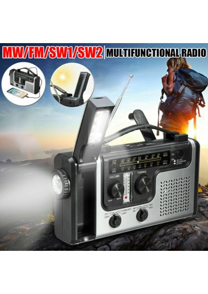 Açık Çok Fonksiyonlu Solar Radyo Taşınabilir Fm / Am Radyo Dahili Hoparlör Desteği LED Acil El Feneri Masa Lambası (Yurt Dışından) modelleri