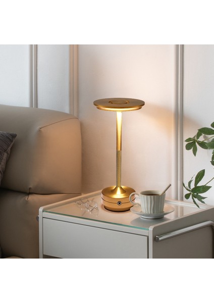 LED Masa Lambası Restoran Bar Ambiyans Retro Masa Lambası Dokunmatik USB Şarj Edilebilir Masa Lambası Gece Lambası Siyah (Yurt Dışından) modelleri