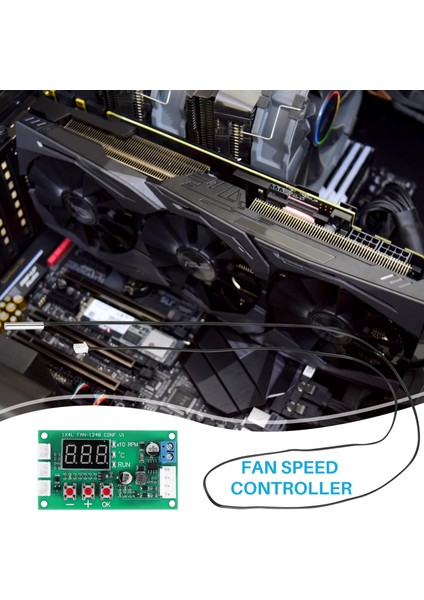Dc 12V 24V 48V 5A 2 3 4 Telli Pwm Motor Fan Hız Kontrol Cihazı Vali Sıcaklık Kontrol Desteği Ec Fan (Yurt Dışından)