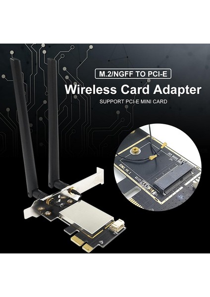 Pc Masaüstü Wi-Fi Anten M.2 Için Pcıe Wifi Kart Adaptörü Bluetooth Dual Band Kablosuz Ağ Kartı Repetidor Adaptador (Yurt Dışından)