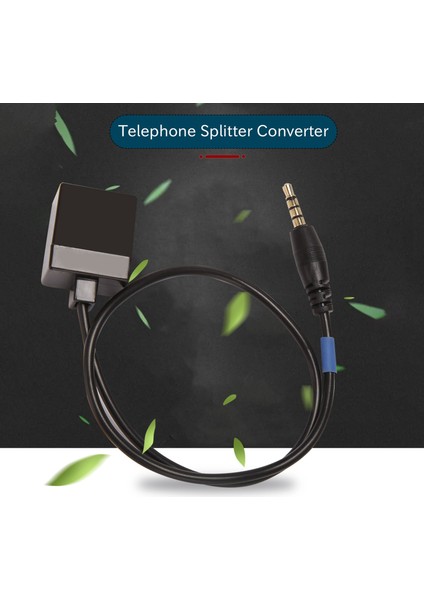3.5mm Erkek Jack Rj9 4P4C Dişi Adaptör Dönüştürücü Uzatma Kablo Tel Telefon Için Yüksek Kaliteli Adaptör Kablosu (Yurt Dışından)