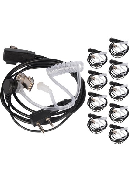 10 Adet Aksesuarları Hava Akustik Tüp Kulaklık Kulaklık Için Radyo Walkie Talkie Kulaklık 888 S Uv-5r Uv-82 (Yurt Dışından)