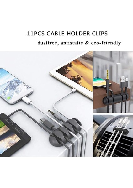 152 Adet Kordon Düzenleyici Kit, Kendinden Yapışkanlı Klipsler, Kablo Manşonları Yönetim Klipsleri Dahil (Yurt Dışından) fırsatları