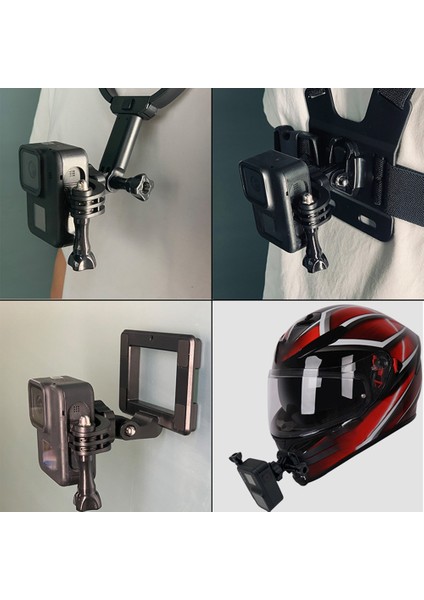 Evrensel 360° Dönebilen Dikey Montaj Evrensel Kamera Aksesuarları Kamera Sırt Çantası Klip Yaka Montaj Kask Çene Montaj (Yurt Dışından) modelleri