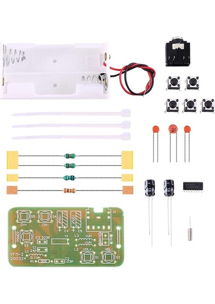 76MHZ-108MHZ Stereo Fm Radyo Alıcısı Modülü Fm Dıy Elektronik Lehimleme Kiti Devre Pcb Kartı Lehim Uygulama Projesi (Yurt Dışından)