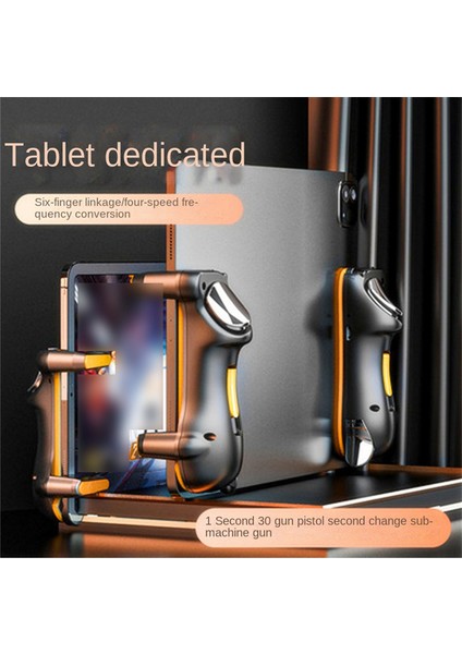 Pubg Oyun Denetleyicisi Için Oyun Tetik Için Altı Parmak L1 R1 Android Gamepad Joystick Için Alaşım Anahtar Düğmesi (Sarı) (Yurt Dışından) modelleri