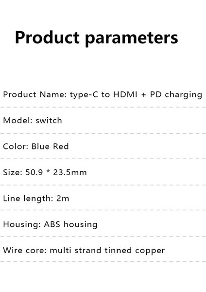 Anahtar Adaptör Kablosu Tip C Için -Uyumlu Kablo Duvar Şarj Anahtarı USB C Hub Anahtarı Aksesuarları (Yurt Dışından) modelleri