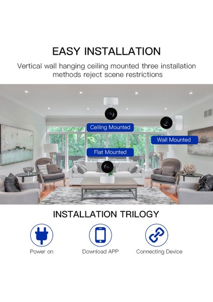 Wifi Tuya Akıllı Ev Sallayarak Kafa Makinesi Hareket Algılama Gece Görüş Fonksiyonu 1080P Kablosuz Güvenlik Kamera Abd Plug (Yurt Dışından) modelleri