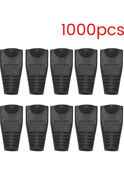 1000 Adet RJ45 Konnektör Fişi Koruyucu Kılıf Kapak Kapağı Için CAT5E/6 Kablo USB Konnektörleri Dizüstü Pc Kasa Siyah (Yurt Dışından)
