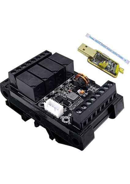 FX1N-10MR Plc Endüstriyel Kontrol Kartı+Kasa+Usb Ttl Kablosu Plc Modülü Analog Giriş/çıkış Programlanabilir Gecikmeli Röle Modülü (Yurt Dışından)