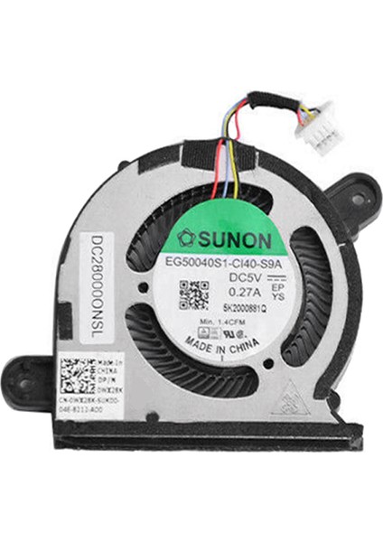 2 Adet Cpu Gpu Soğutma Fanı Xps 2020 13 9300 Cpu Soğutma Fanı 0FRK0V 0WX28K EG50040S1-CI30-S9A Radyatör Fanları (Yurt Dışından)