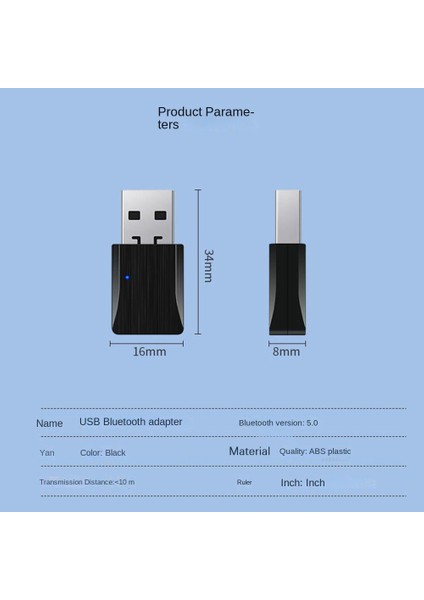 USB Araba Bluetooth 5.0 Verici Alıcı Mini Otomatik Kablosuz Ses Handsfree Çağrı Adaptörü Araba Fm Radyo Için (Yurt Dışından)