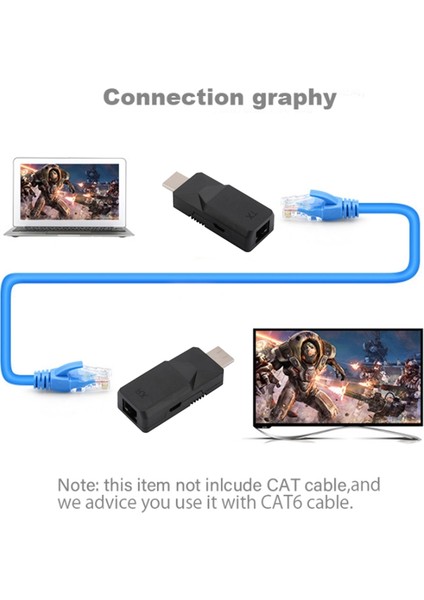 Hd Genişletici 1080P RJ45 Lan Ağ Uzatma Verici Alıcı Tx Rx CAT5E Cat6 Ethernet Kablosu Hd Genişletici 60M (Yurt Dışından) fiyatları