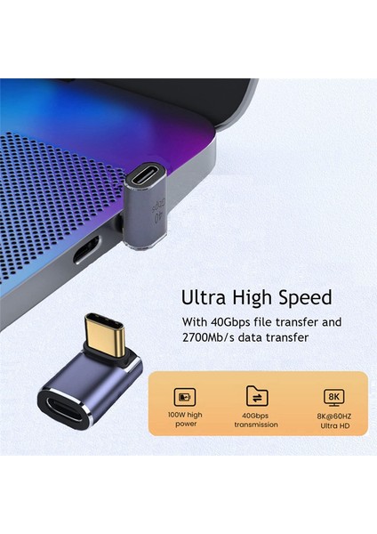 Telefon Pro Için 100W USB 4.0 Tip C Adaptör Otg 40GBPS Hızlı Veri Transferi Tablet Usb-C Şarj Dönüştürücü (Yurt Dışından)