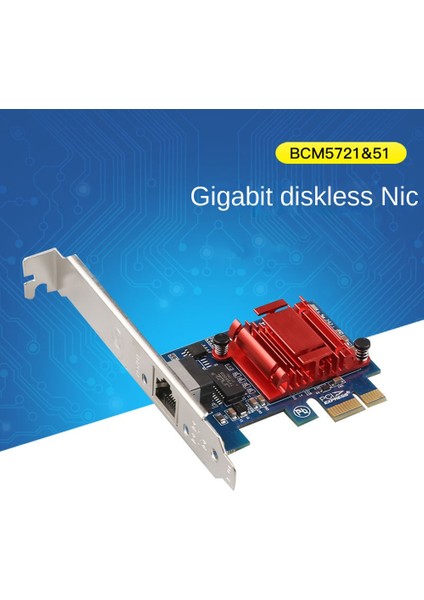 Pcıe 1x RJ45 Kablosuz Ağ Kartı 10/100/1000MBPS 1gbps Hızlı Ethernet Lan Kartı BCM5721&5751 Yonga Seti Desteği Ros,esxi (Yurt Dışından) fiyatları