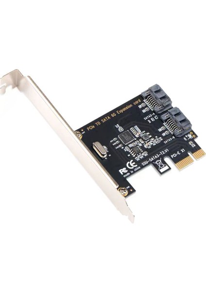 Pcıe - Sata Kartı Pcı-E Adaptörü Pcı Express - Sata3.0 Dönüştürücü 2 Bağlantı Noktalı Sata Iıı 6g Genişletme Denetleyici Kartı Adaptörü (Yurt Dışından)