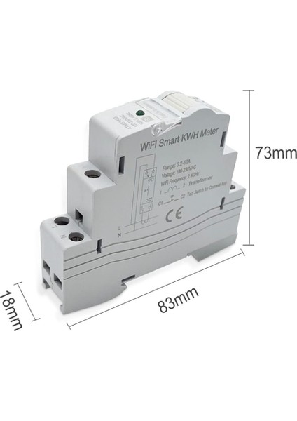 ATMS1603 Tuya Tek Fazlı Wifi Akıllı Enerji Ölçer 100-230 V Din Ray Hassas Voltmetre Ampermetre Güç Ölçme (Yurt Dışından) fırsatları