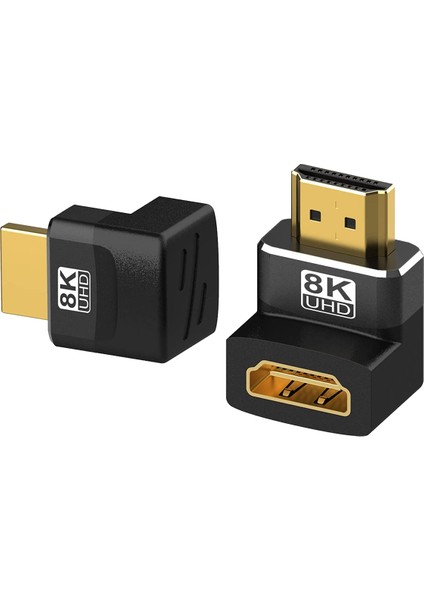 2 Adet 8k -Uyumlu Çoğaltıcı Erkek - Dişi Dönüştürücü, -Tv Çubuk Anahtarı Için Uyumlu 2.1 Genişletici (Yurt Dışından)