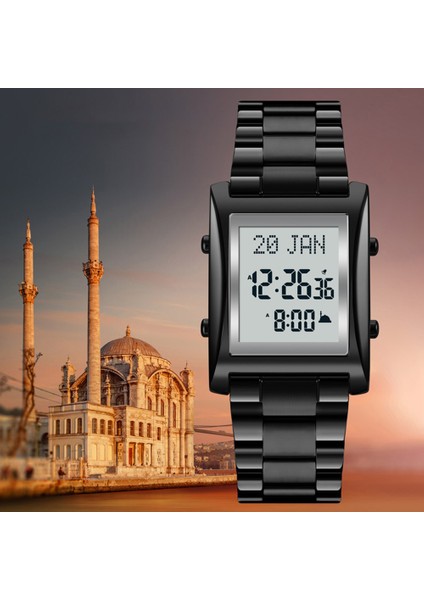 Müslüman Dijital Saat Erkekler Kadınlar Imi Kıble Izle Müslüman Kol Saatleri Hac Zamanı Hatırlatıcı Saatler Islami (D) (Yurt Dışından) fiyatları