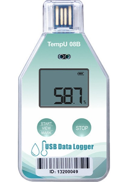 TEMPU08B Sıcaklık Veri Kaydedici 32000 Kapasiteli Pdf Rapor Desteği Yeniden Kullanım IP67 Sıcaklık Kaydedici Soğuk Zincir Kaydedici (Yurt Dışından)