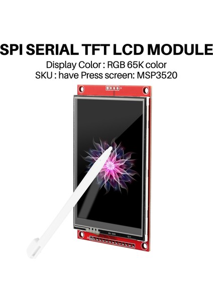 3,5 Inç 480X320 Spı Seri Tft LCD Modül Ekran, Mcu Için Basın Paneli Sürücüsü Ic ILI9488 ile (Yurt Dışından) fiyatları