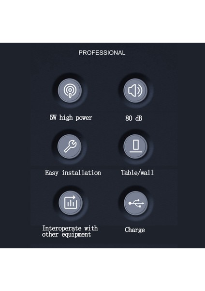 360° Üniversal Metal Mikrofonlu 5W 80DB Ses Ayarlanabilir Frekans Telsiz Bağlanabilir Beyaz (Yurt Dışından) modelleri