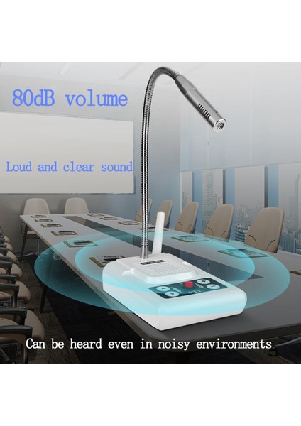 360° Üniversal Metal Mikrofonlu 5W 80DB Ses Ayarlanabilir Frekans Telsiz Bağlanabilir Beyaz (Yurt Dışından) fırsatları