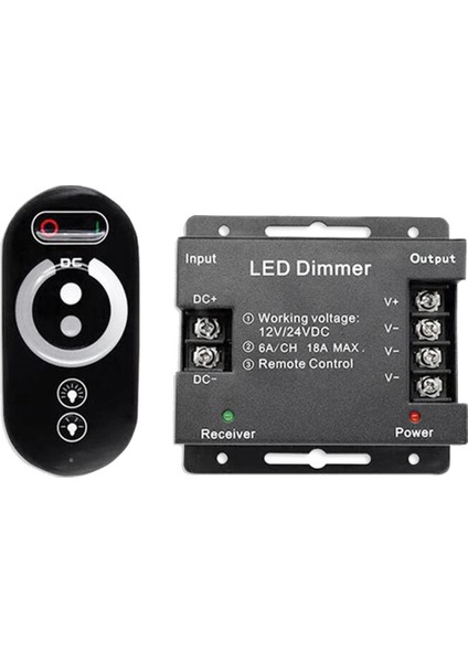DC12-24V Işık Rf Dokunmatik Uzaktan Kumanda 5050 Tek Renkli Bant Işıkları Için Dimmer Parlaklığı Ayarla (Yurt Dışından)