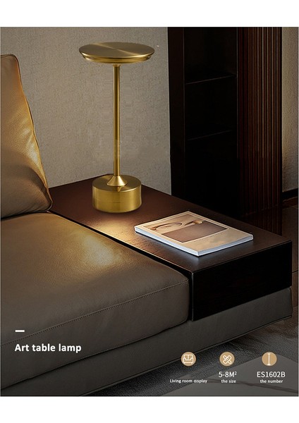 Basit Retro Masa Lambası Restoran Bar Dekor Ortam Işığı Dokunmatik USB Şarj Edilebilir Masa Lambası Gece Lambası Altın (Yurt Dışından) modelleri