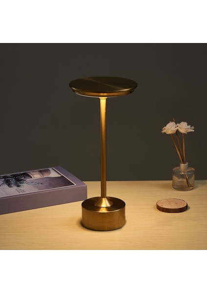 Basit Retro Masa Lambası Restoran Bar Dekor Ortam Işığı Dokunmatik USB Şarj Edilebilir Masa Lambası Gece Lambası Altın (Yurt Dışından) fırsatları