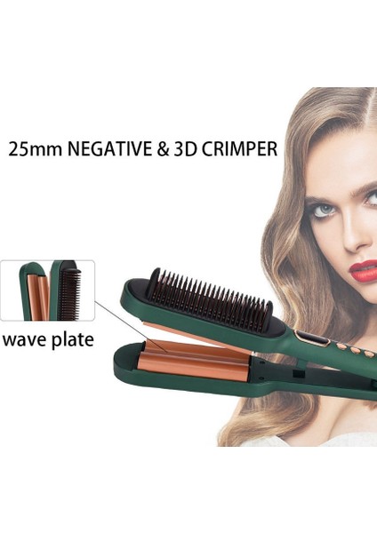 2'si 1 Arada Düzleştirici Fırça ve Dalga Plakası Düzleştirici Bigudi Saç Fırçası Kıvırma Tarak Düz Fırça Ab Tak (Yurt Dışından) fiyatları