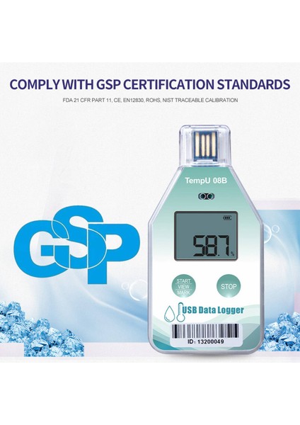TEMPU08B Sıcaklık Veri Kaydedici 32000 Kapasiteli Pdf Rapor Desteği Yeniden Kullanım IP67 Sıcaklık Kaydedici Soğuk Zincir Kaydedici (Yurt Dışından) fırsatları