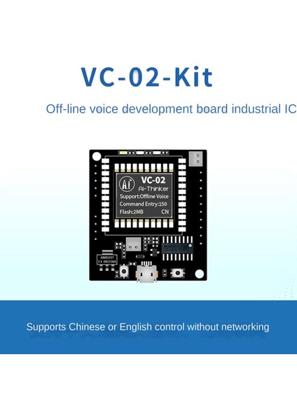 -02-Kit Aı Akıllı Çevrimdışı Ses Tanıma Kontrol Modülü Geliştirme Kartı (Yurt Dışından) fiyatları