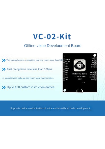 -02-Kit Aı Akıllı Çevrimdışı Ses Tanıma Kontrol Modülü Geliştirme Kartı (Yurt Dışından) modelleri
