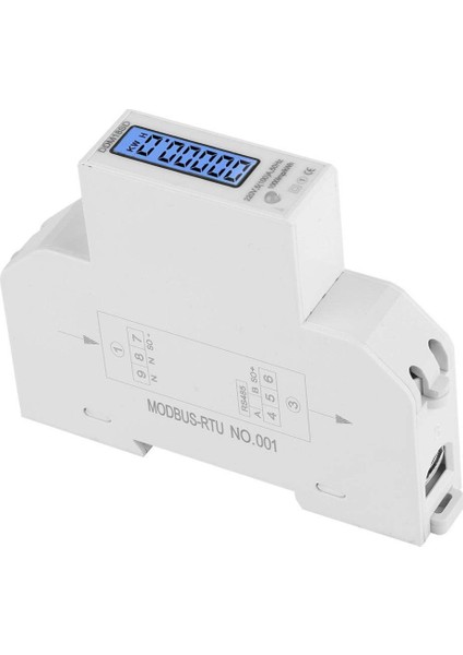 5-100A 220 V Enerji Ölçer Tek Fazlı RS485 Modbus Protokolü LCD Arkadan Aydınlatmalı Ekran Din Raylı Watt Metre Enerji Ölçer (Yurt Dışından)