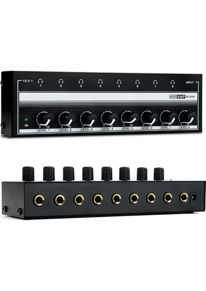 HA800 Ultra Kompakt 8 Kanal Kulaklık Ses Stereo Amp Microamp Amplifikatör Müzik Mikseri Kayıt Için Ab Tak (Yurt Dışından)