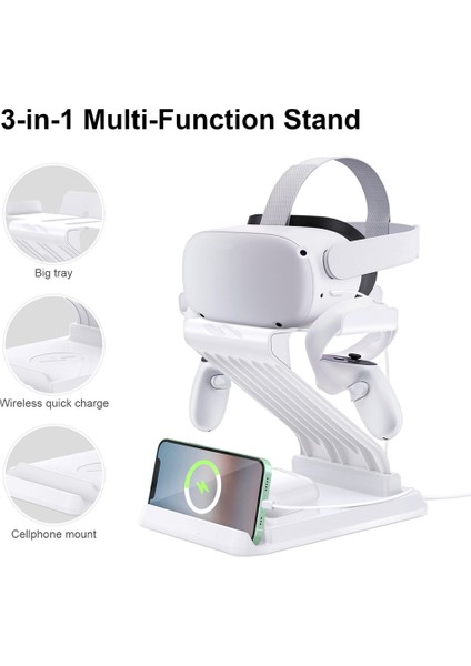 Masaüstü Vr Standı Ekran Tamamen Tutucu Olmayan Kablosuz Pico Neo 3 2 Aksesuarları Için Hızlı Şarj Yuvası (Yurt Dışından)