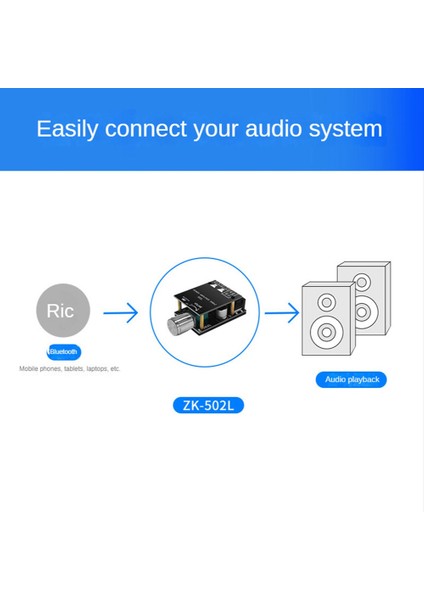 -502L Modül 5.0 Bluetooth 2 x 50W Dijital Güç Amplifikatör Kurulu Hıfı Fever Yüksek Güç 2.0 Stereo Geliştirme (Yurt Dışından)