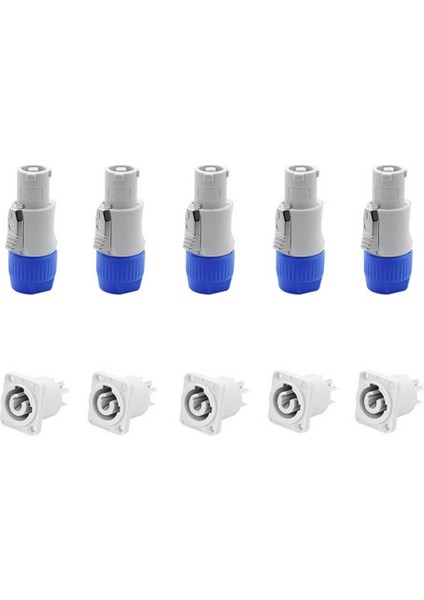 3 Pın Ac Powercon Konektörü Erkek Fiş NAC3FCA Ac Güç Fişi 20A/250 V Sahne Işık LED Ekran Gri (Yurt Dışından)