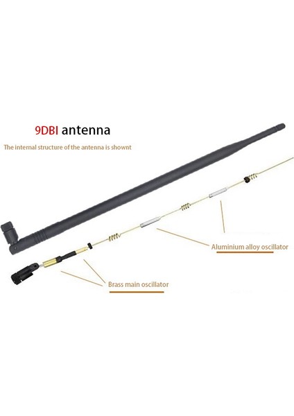 1 Adet 9dbi Rp-Sma Dual Band 2.4ghz 5ghz Yüksek Kazançlı Wifi Router Kablosuz Eğimli Anten (Yurt Dışından)
